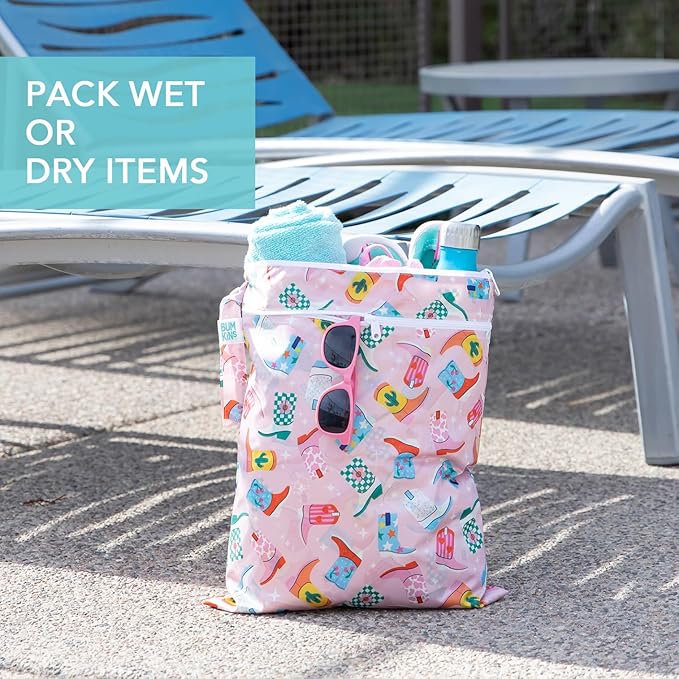 Bumkins Waterproof Wet Dry Bag for Baby, Swim Suit, Cloth Diaper, Pump Parts