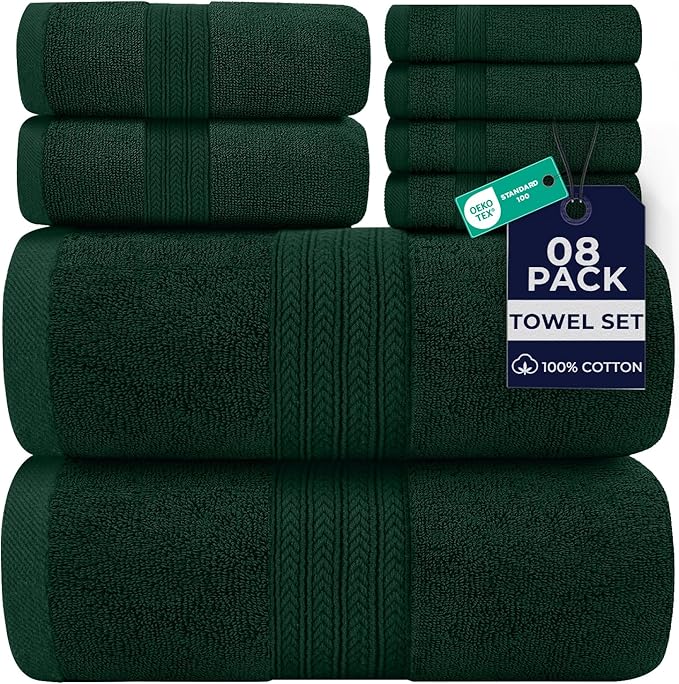 DAN RIVER 8 PC Luxury Bath Towels