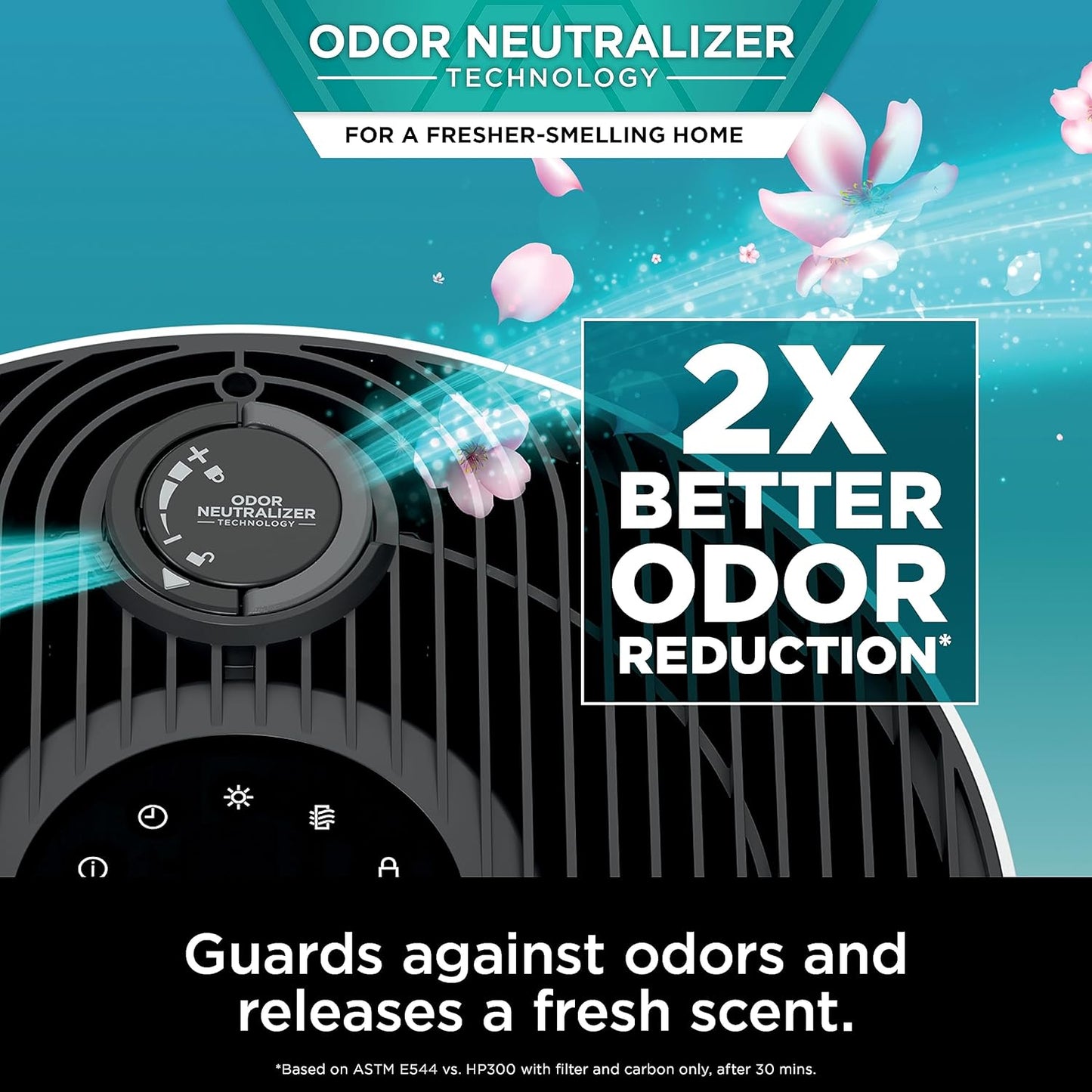 Shark Air Purifier with NeverChange Air Filter Technology, 5 Year HEPA Filter, Covers 1400 Sq. ft, Odor Neutralizer and Clean Sense Technology, Removes 99.98% of Dust & Allergens, HP302 (Renewed)