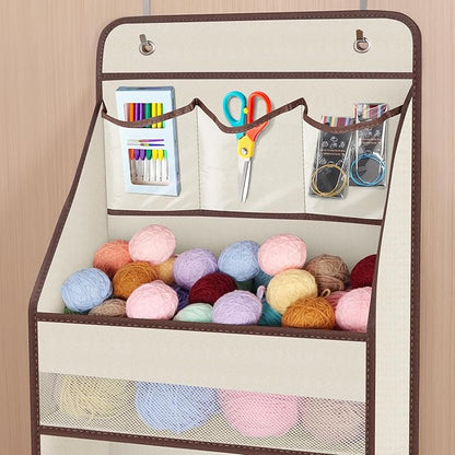 Univivi 6-Shelf Over Door Hanging Organizer Fabric Baby Door Storage
