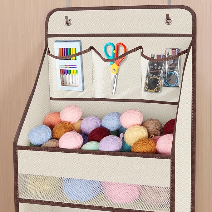 Univivi 5-Shelf Fabric Door Storage Over Door Hanging Organizer