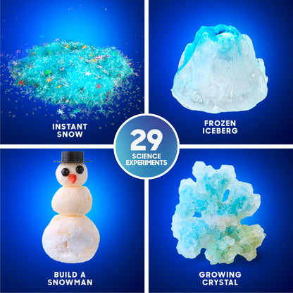 Discovery Frozen Earth Science Kit for Kids| 29 Science Experiments| Grow Crystals, Instant Snow, Snowflake Slime, Frozen Volcano| STEM Chemistry Activity Set| Educational Learning Toy| Gift Ages 8+