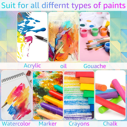 Moinchore 100 Pcs Mini Painting Canvas Panels Art Painting Canvases Panels Cotton Blank White Small Canvas Acid Free Boards for Watercolor Acrylic Oil Paint(4 x 6 Inch)