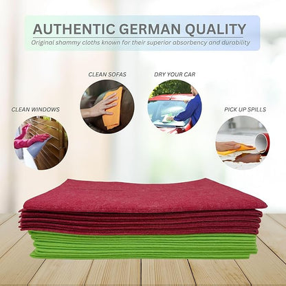 10 Pack Extra Large Original German Holiday Shammy Cloths Chamois Towels Super