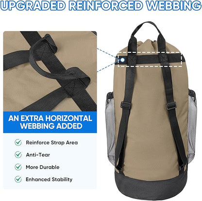 BALEINE 150L Laundry Bag Backpack, 900D Oxford Fabric Large Travel Laundry Bags