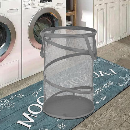 BATTOO Collapsible Laundry Baskets, Foldable Mesh Pop Up Hamper, Portable