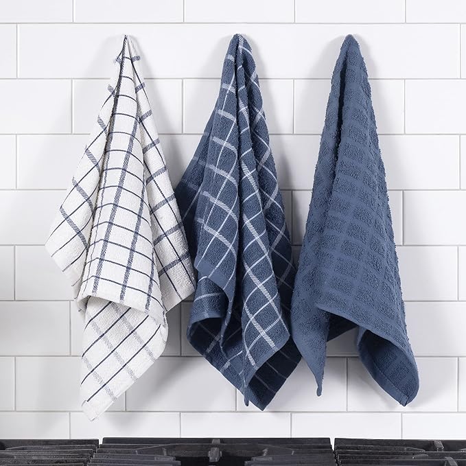 Ritz Premium 100% Cotton Terry Check Kitchen Dish Towels