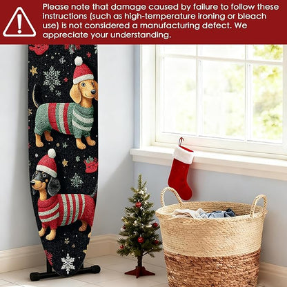 Nuxovilar Ironing Board Covers Winter Dogs in Sweaters Pattern Polyester 15x54