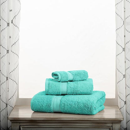 SUPERIOR Solid Egyptian Cotton Towel Set, Hand Towel 20” x 30”, Bath Towel 30”
