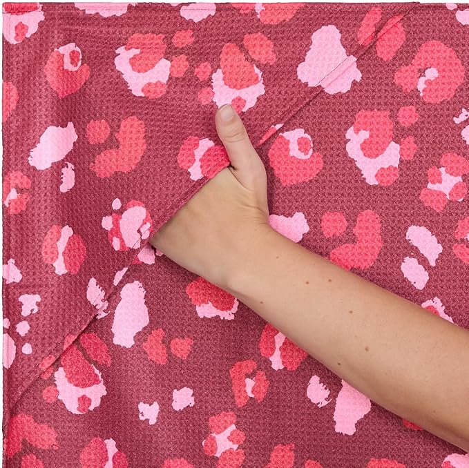 Dock & Bay Pet Towel - Super Absorbent & Quick Drying Dog Towels with Bag - 100% Recycled - Pink Paws, Large (120x70cm, 47x27)