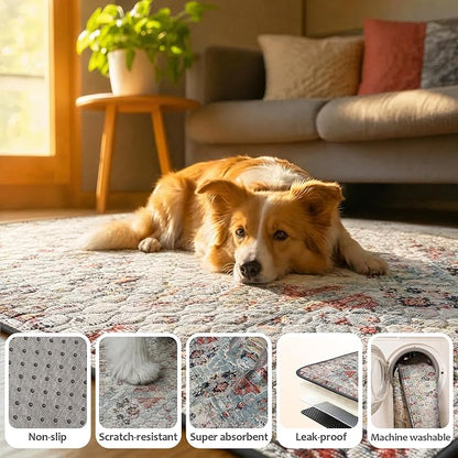 Washable Pee Pads for Dogs, Reusable Puppy Potty Training Pads, Ultra-Absorbent Thick Waterproof Leak-Proof Non-Slip Pads & Mat for Crate, Playpen, Floor, Whelping & Housebreaking , 2 Pack 36"x36"