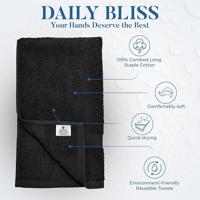 DAN RIVER 6-Pack Premium Hand Towels