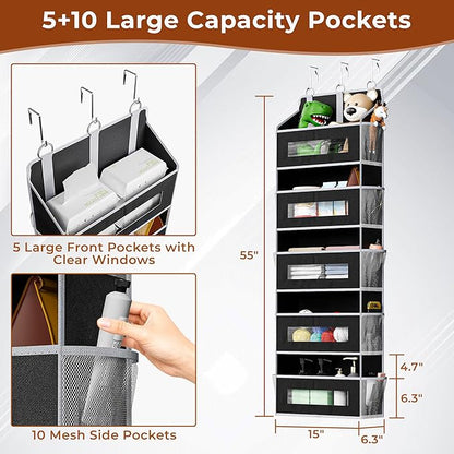 2 Packs 5-Tier Over the Door Storage Organizer
