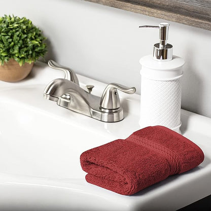 Superior Egyptian Cotton Solid Towel Set, Washcloths 13” x 13”, Hand Towels 20”