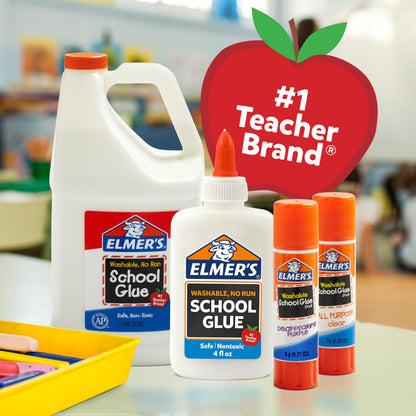 Elmer's All Purpose School Glue Sticks, Acid-Free and Washable, Clear, 7 Grams, 30 Count - Ideal for Craft Projects, Scrapbooking, Classroom, Home, Office, Teacher Supplies, #1 Teacher Brand
