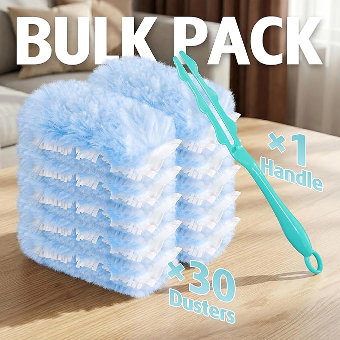 Duster Refill for Swiffer Duster, 4X Microfibers, Disposable Multi Surface
