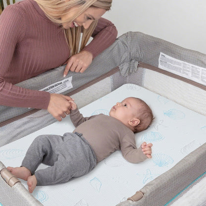 HDJOAPS Pack and Play Mattress 38"x26"x3", Crib Mattress Pad for Playard, Pack n Play Mattress with Soft Breathable Washable Cover for Baby and Toddler