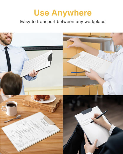 LHiDS Magnetic Clipboard – Slim Leather Writing Board with Detachable Pen Holder, Professional Magnetic Clipboards for Office, (A4 Letter Size, 9x12.5) (Apricot, A4 Letter)