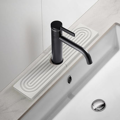 Faucet Mat for Kitchen Sink, Diatomite Fast Drying Stone Sink Tray, Super