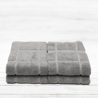 100% Cotton Terry Dish Towels, 4 Pack Plain, 16 x26 Inches, Super Soft and