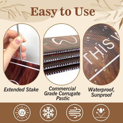10 Pack Wedding Signs Outdoor Wedding Party Decoration Kits Weddings This Way Sign for Ceremony Reception Double-Sided Marriage Lawn Yard Sign Parking Direction Arrows with Stakes for Bridal Shower