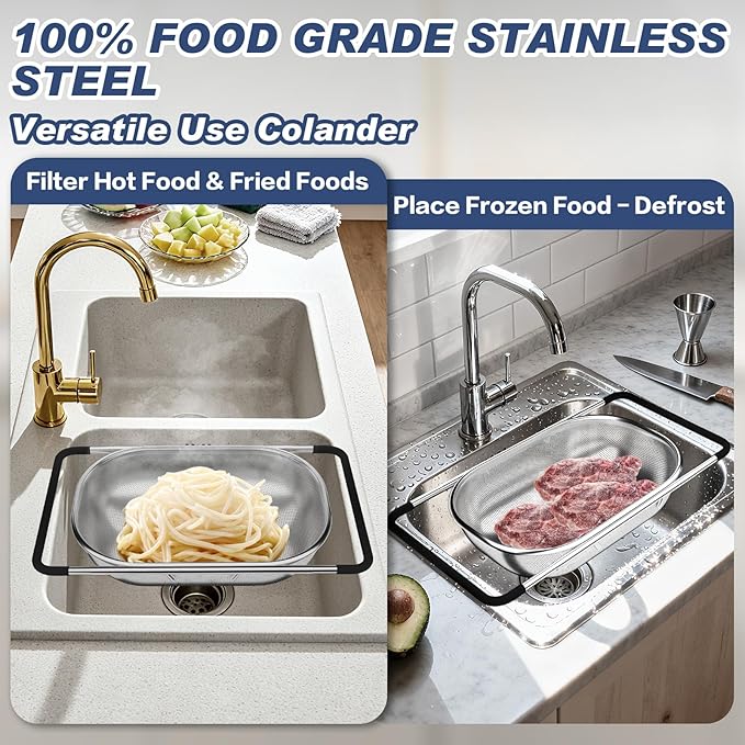 Over the Sink Colander, Expandable Strainers and Colanders