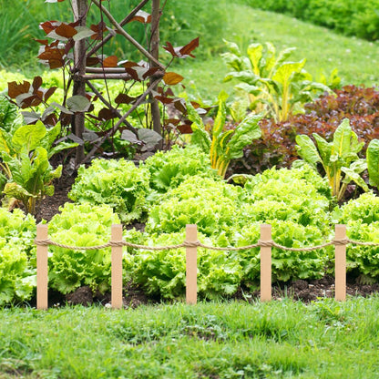 Yardwe 5Pcs Wooden Garden Stakes, 12 Inch Grade and Survey Stakes for Building and Lawn Fence Decoration, Garden Sign Posts for Plant Support and Outdoor Use