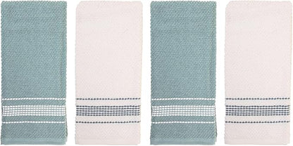 MosJos Kitchen Towels, Cotton Soft Large 18 x 28 Dobby Weave Super Absorbent