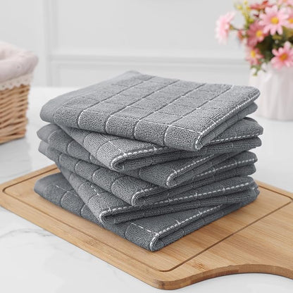 Homaxy 100% Cotton Terry Kitchen Dish Cloths, Ultra Soft and Absorbent Dish