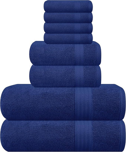GLAMBURG Ultra Soft 8-Piece Towel Set