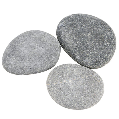 MUKLEI 60 PCS 2 Sizes River Rocks for Painting, 0.8-1.2 Inches, 2-3 Inches Flat Stones to Paint, Flat Rocks Smooth Painting Rocks Kindness Stones for DIY, Arts, Crafts, Family Time, Gray
