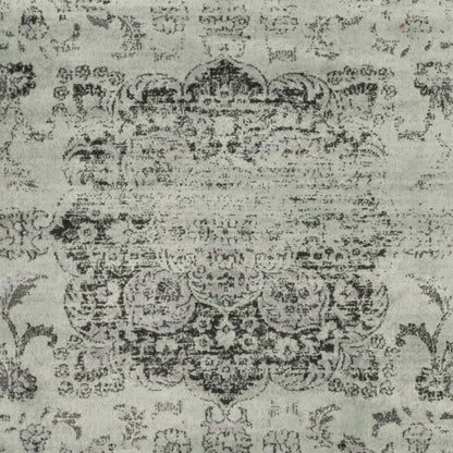 SAFAVIEH Vintage Collection Accent Rug - 4' x 5'7", Spruce, Oriental Medallion Distressed Viscose Design, Ideal for High Traffic Areas in Entryway, Living Room, Bedroom (VTG113-2111)