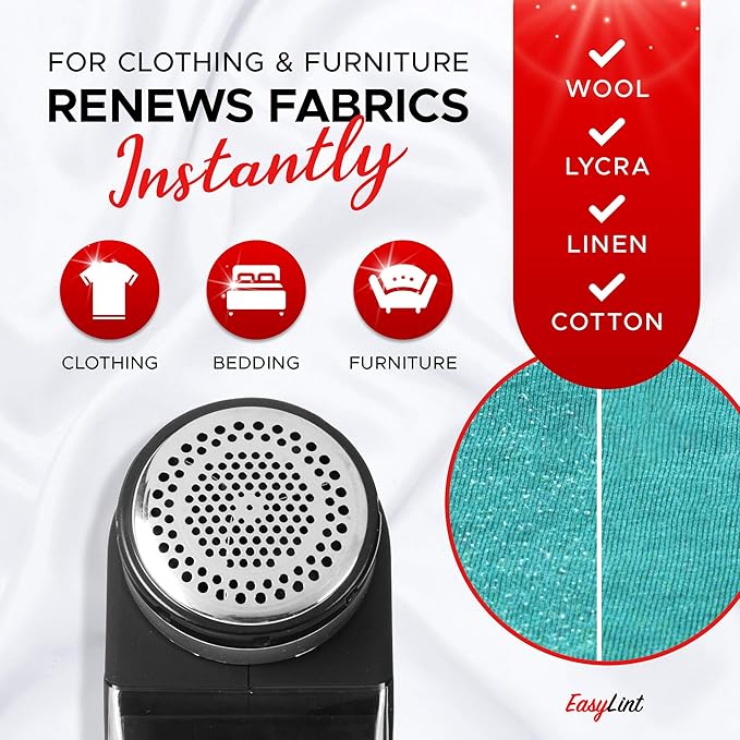 EasyLint Professional Fabric Shaver Lint Remover, Electric Sweater Shaver