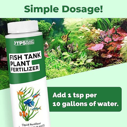 Fish Tank Plant Fertilizer – Liquid Plant Food for Aquarium Plants, Supports Healthy Growth & Vibrant Color, 8 oz