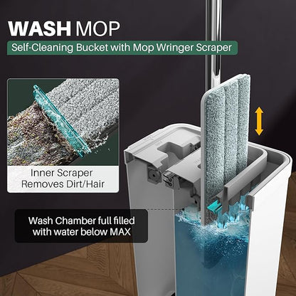 JOYMOOP Mop and Bucket with Wringer Set