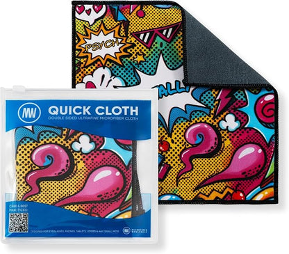 Quick Cloth Microfiber Glasses Cleaning Cloths – 8x8, 1 Pack