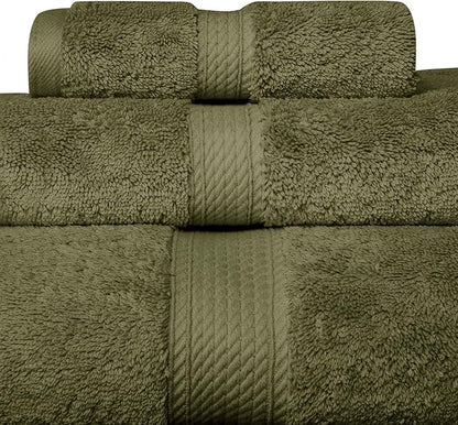 SUPERIOR Egyptian Cotton Pile 3 Piece Towel Set, Includes 1 Bath, 1 Hand