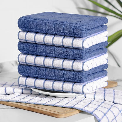 Homaxy Premium Cotton Kitchen Towels 16"x 28", Large Natural Ring Spun 390 GSM
