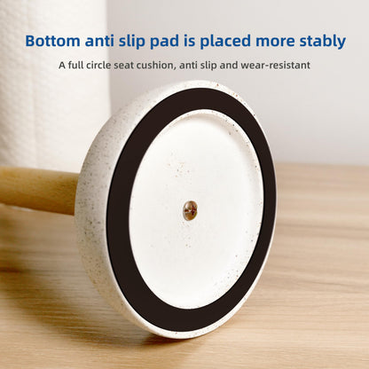 BOSHARON Kitchen Paper Towel Holder, Free Standing Cement Base with Beech Wood Rod, Modern Countertop Dispenser for Bathroom & Kitchen