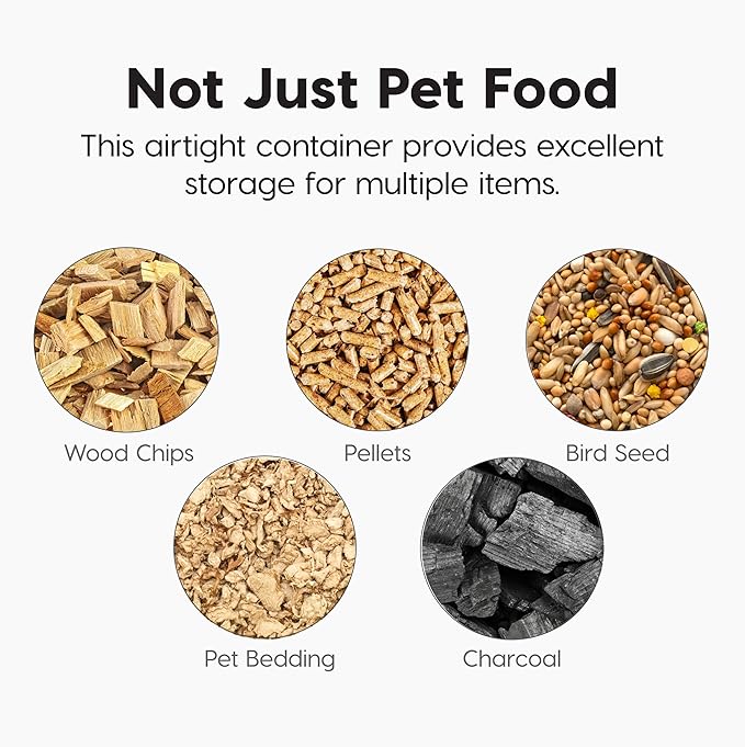 IRIS USA Airtight Dog Food Storage Container, WeatherPro, Removable Wheels