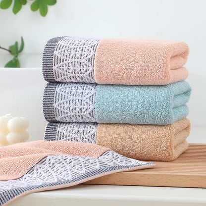 3 Pack Leaf Print Hand Towels, Decorative Cotton Soft & Highly Absorbent Towels