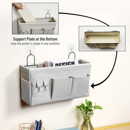 2pcs Large Wall Hanging Storage Bag, Door Closet Linen Fabric Pockets Organizer