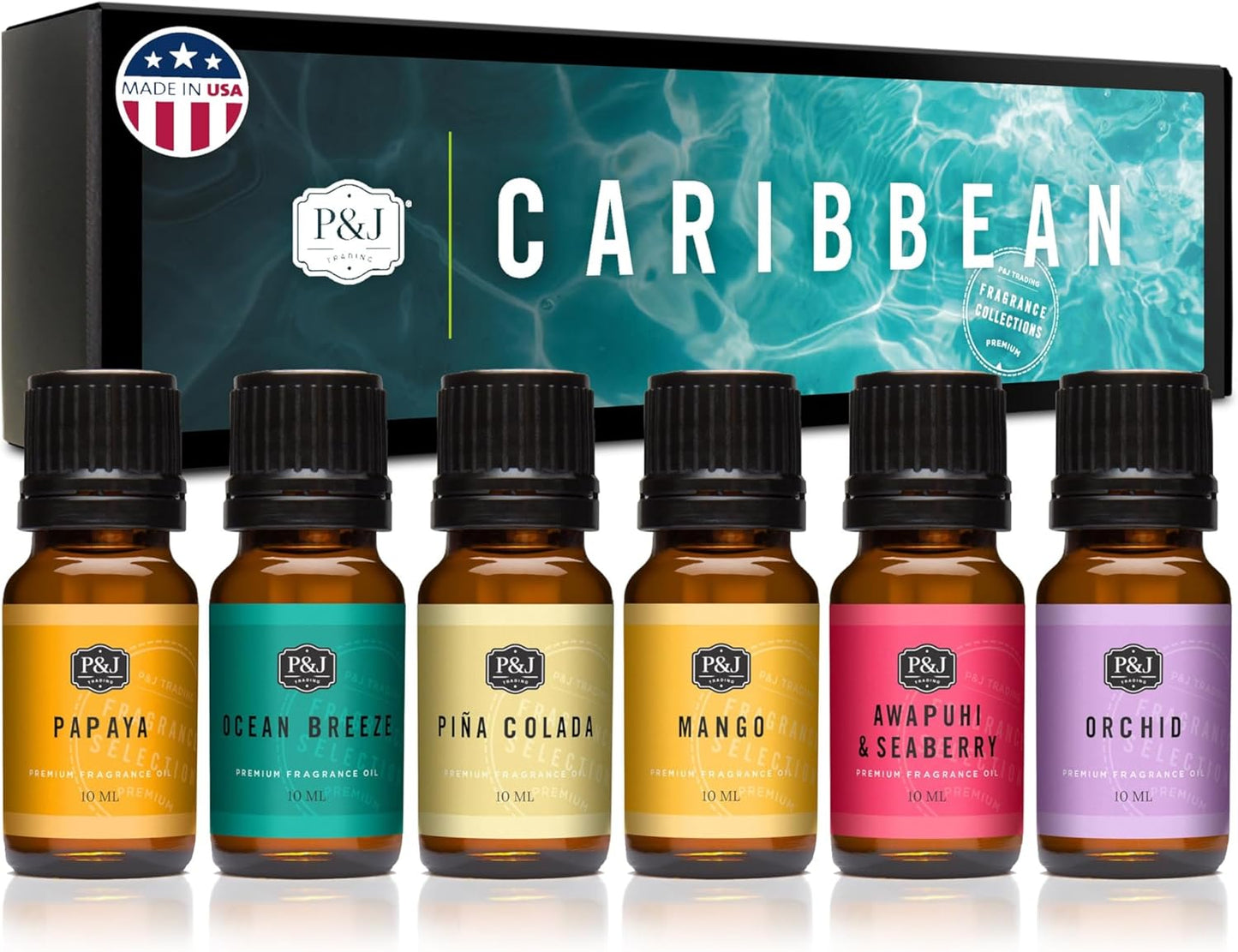 P&J Fragrance Oil Autumn Set | Brown Sugar, Apple, Harvest Spice, Vanilla, Forest Pine, and Snickerdoodle Candle Scents for Candle Making, Freshie, Soap Making Supplies, Diffuser Oil Scents