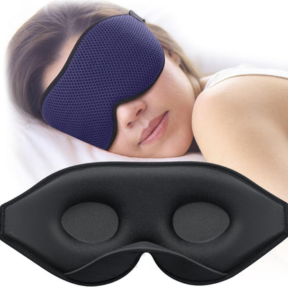 MABAO Sleep Mask for Side Sleeper, Eye Mask for Sleeping Women Men, 3D Contoured Cup No Eye Pressure 100% Light Blocking Sleeping Mask with Adjustable Strap Night Blindfold Flight, Travel, Nap, Black