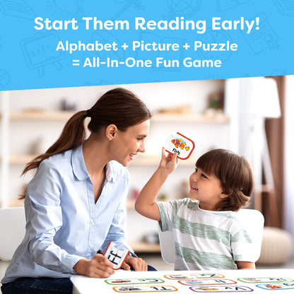 Alphabet Puzzle Games for Kindergarten - 26 Pairs Self-Correcting ABC Puzzle Alphabet Matching Game - ABC Learning for Toddlers Letters Matching Game - Preschool Educational Learning Toys Activities