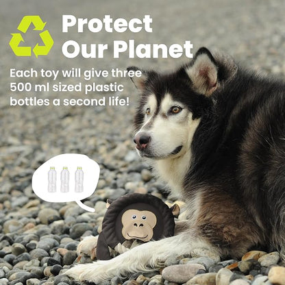 PAWSPIK Flying Disc Tug-of-War Toy, Eco-Friendly Recycled Material, Squeaker Toy for Medium and Large Dogs, for Throwing & Fetching 8.5" Diameter (Sleepy Sloth)