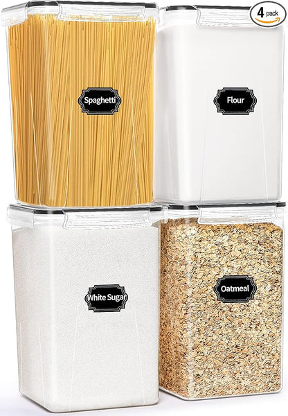 4 Pack Extra Large Airtight Food Storage Containers
