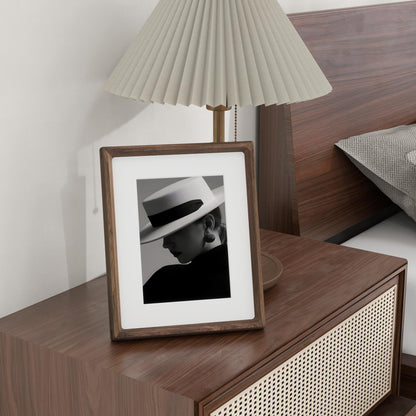 Dreamland 8x10 Picture Frame, USA-Sourced Walnut Wood Photo Frames with HD Tempered Glass, 8 x 10 Wooden Frame Matted to 5 x 7, 8x10 Frames Handcrafted Rounded Corner for Tabletop or Wall Display
