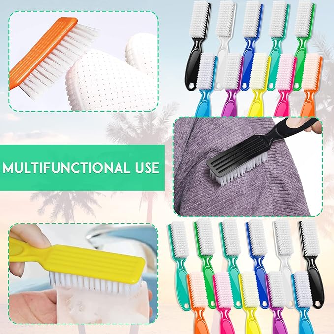 24 Pcs Handle Grip Nail Brush, NICEMOVIC Hand Fingernail Cleaner Brush Manicure