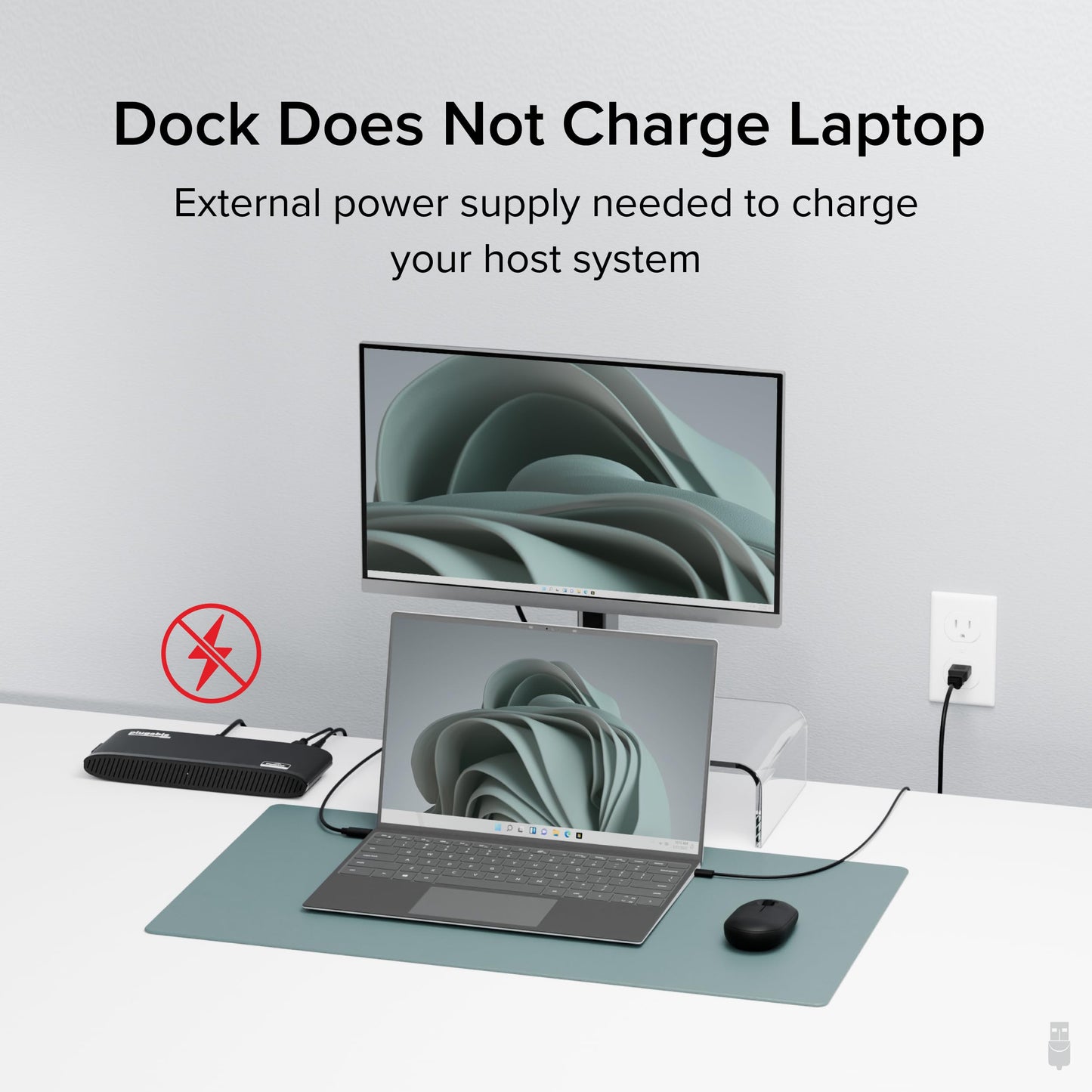 Plugable USB 3.0 Universal Docking Station for Windows, macOS, ChromeOS (Dual HDMI Monitors or DVI/VGA, Gigabit Ethernet, Audio, 6 USB Ports)